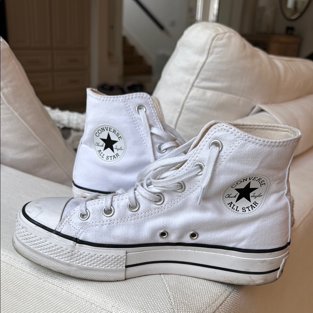 White platform converse High-Top Sneakers